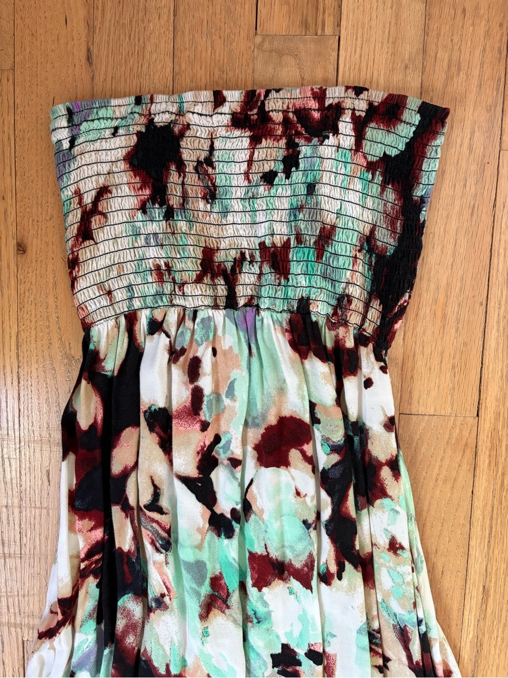 Mossimo Strapless Floral Watercolor Maxi Dress - Picture 2 of 3